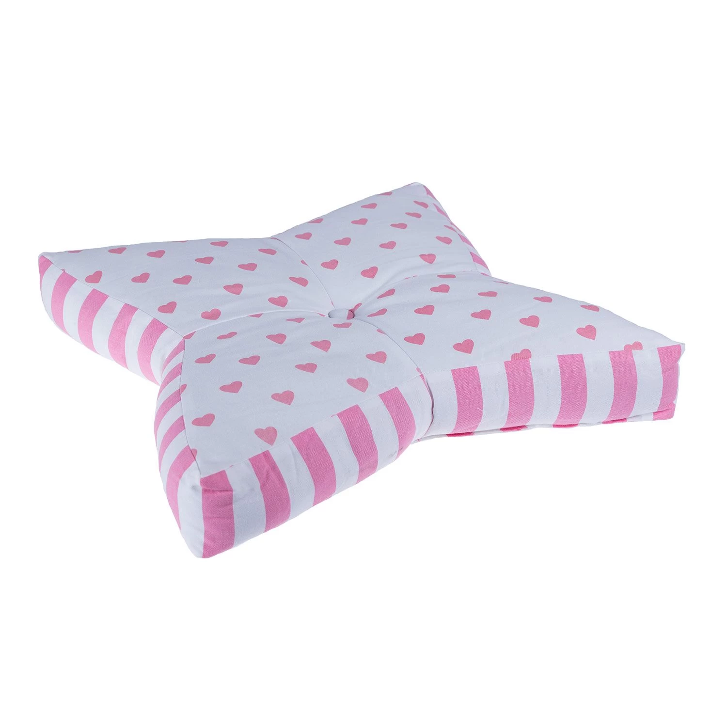 Pink Hearts Star Floor Cushion - Image 3