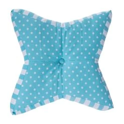 Blue Polka Dot Star Floor Cushion