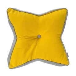 Yellow And Grey Star Floor Cushion
