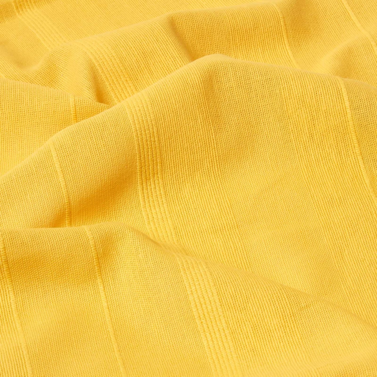 Cotton Rajput Ribbed Yellow Throw - Image 4