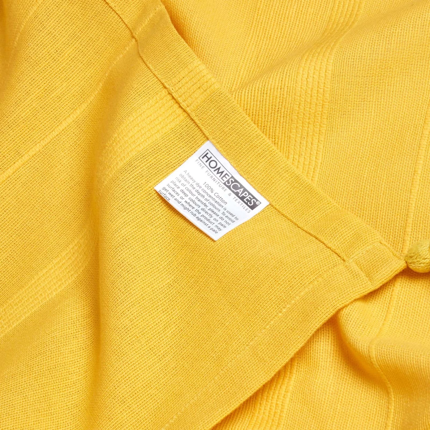 Cotton Rajput Ribbed Yellow Throw - Image 8