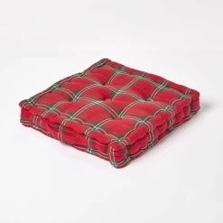 Cotton Edward Tartan Floor Cushion
