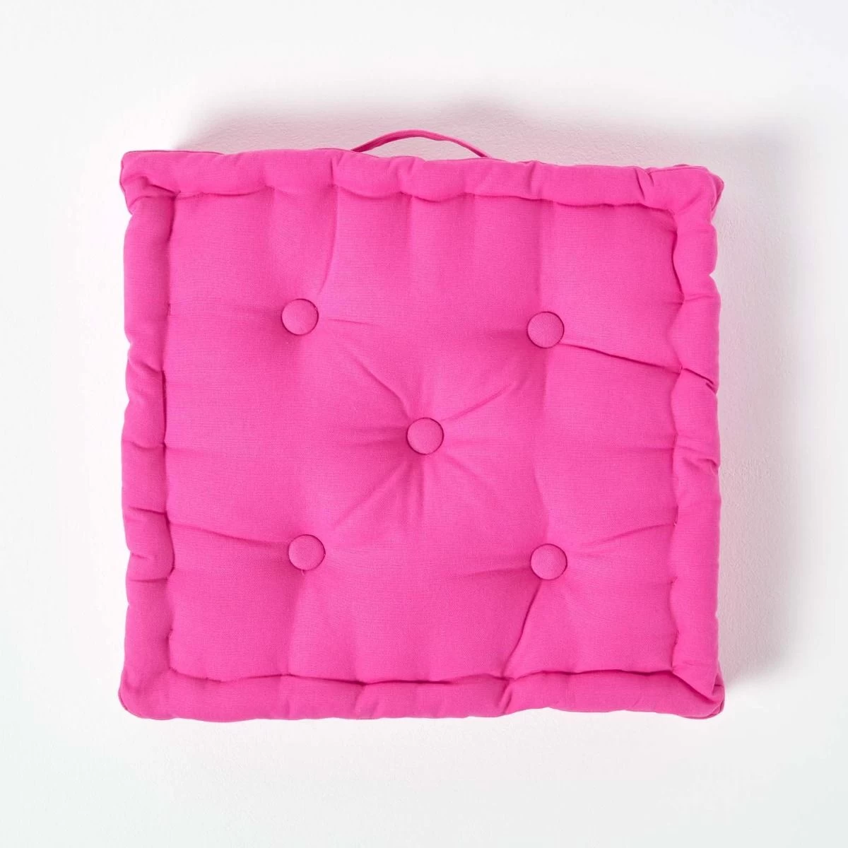 Cotton Hot Pink Floor Cushion - Image 3