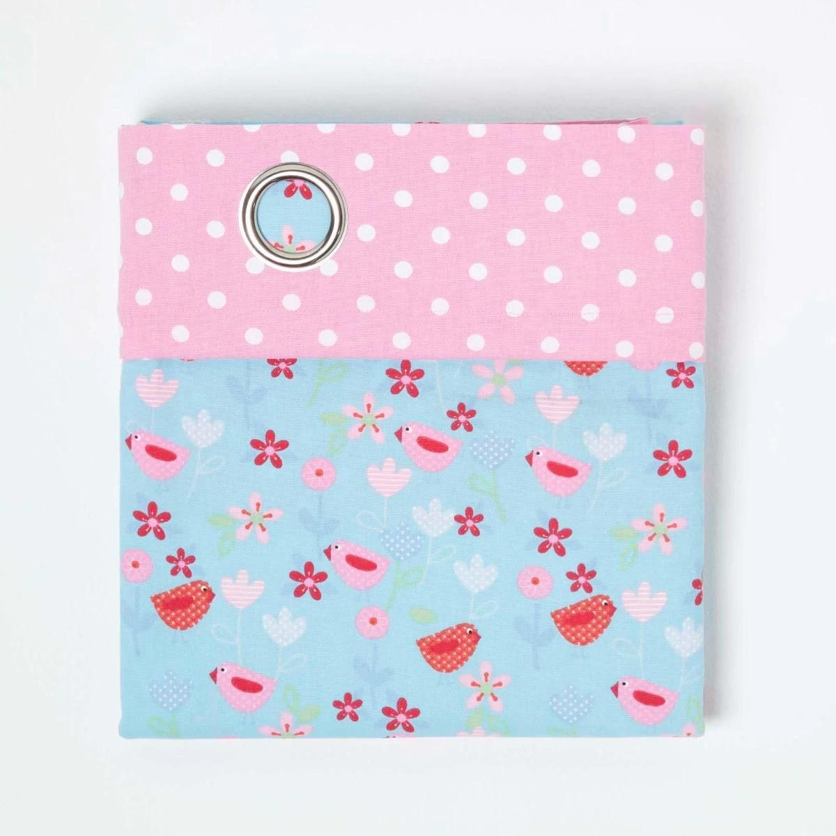 Birds And Flowers Ready Made Eyelet Curtain Pair - Image 3