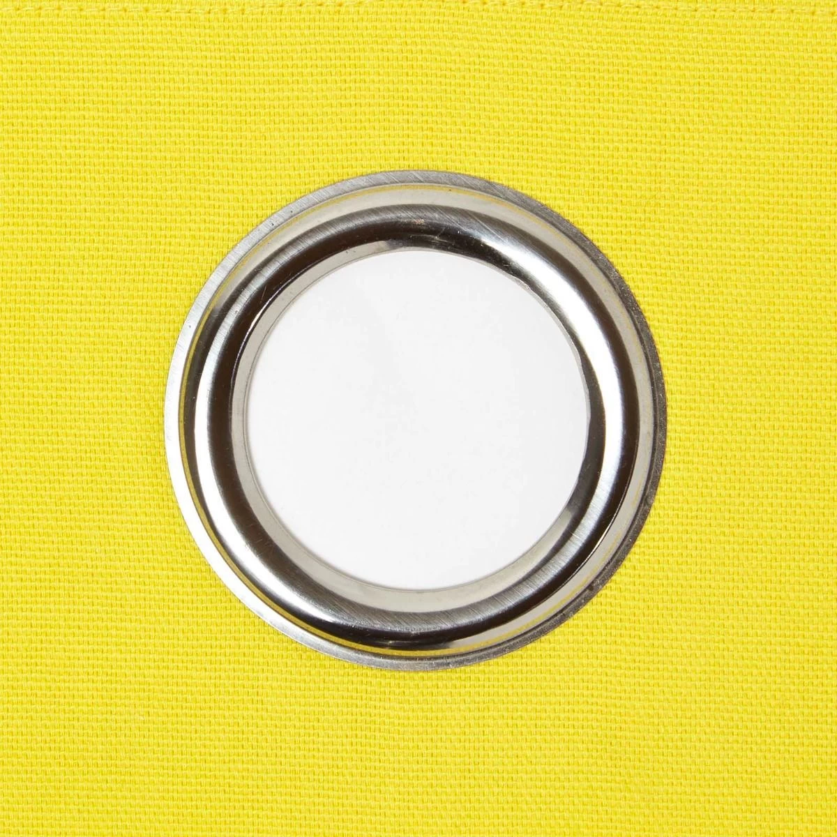 Thick Yellow Stripe Ready Made Eyelet Curtain Pair - Image 4