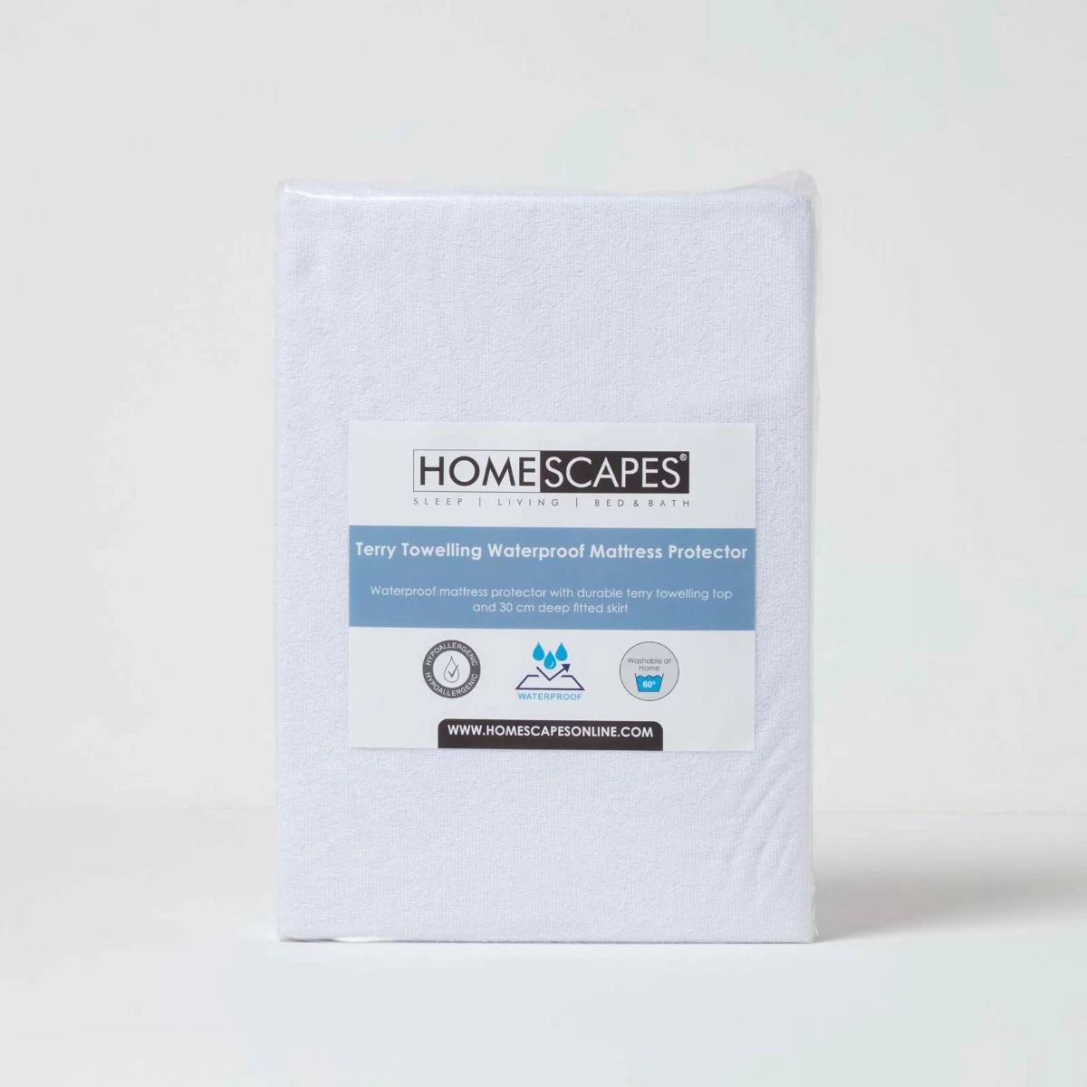 Terry Towelling Waterproof Mattress Protector Euro Size - Image 6