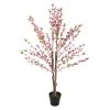 Artificial Blossom Tree With Pink Silk Flowers - 5 Feet