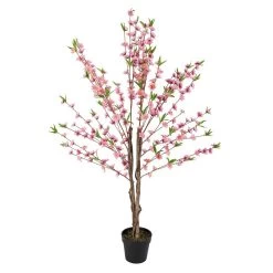 Artificial Blossom Tree With Pink Silk Flowers - 5 Feet
