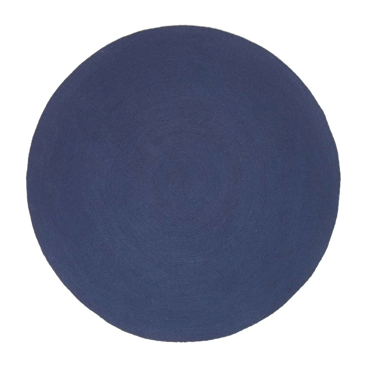 Navy Handmade Woven Braided Round Rug, 150 Cm - Image 2