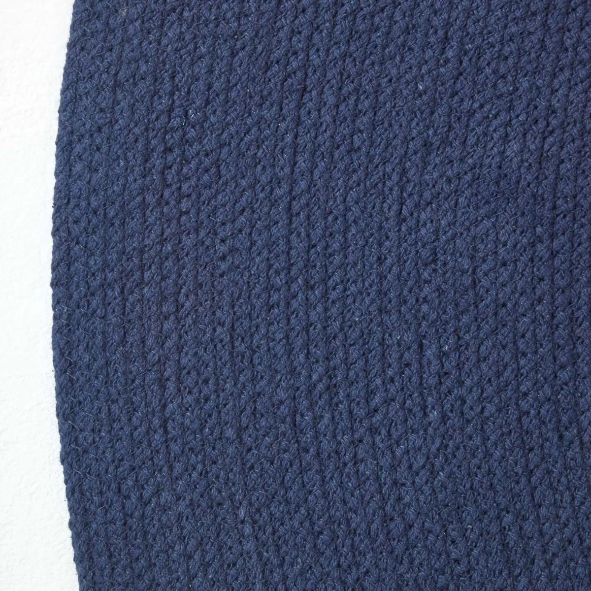 Navy Handmade Woven Braided Round Rug, 150 Cm - Image 3