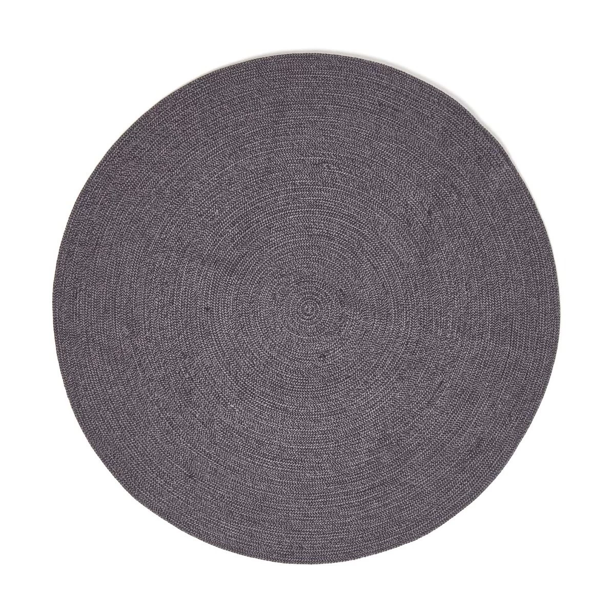 Grey And Black Melange Braided Rug - Image 2
