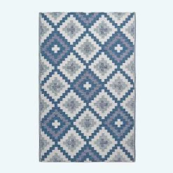 Mia Aztec Blue Outdoor Rug