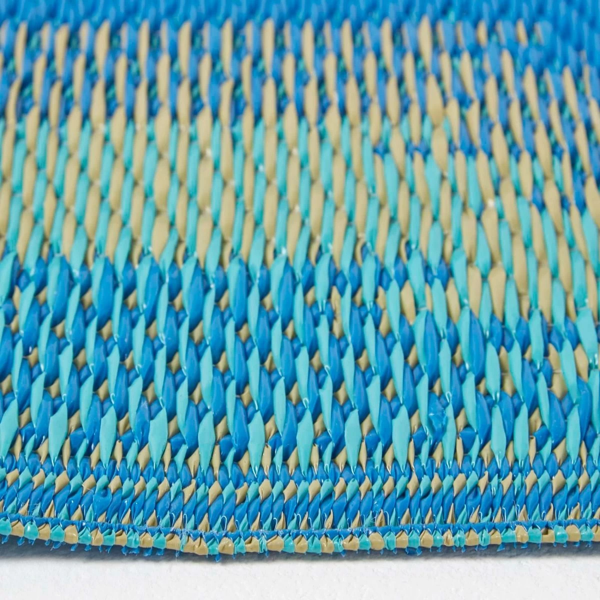 Amber Ikat Green & Blue Outdoor Rug - Image 4