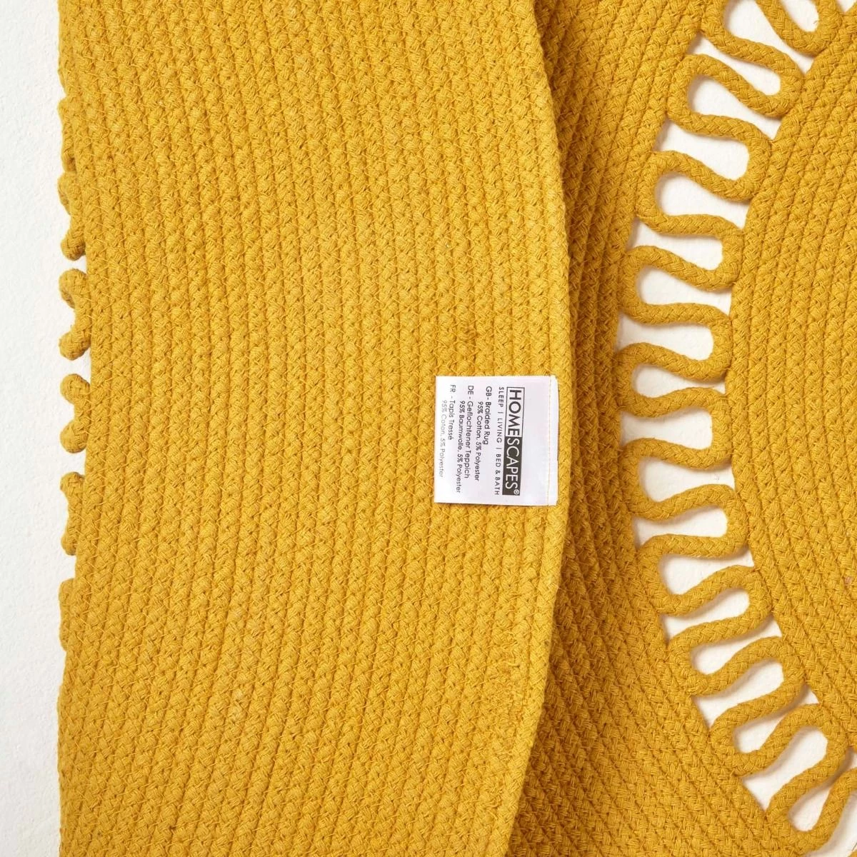 Mustard Crochet Braided Rug - Image 5