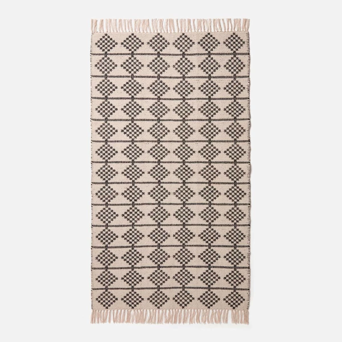 Adana Handwoven Monochrome Cotton Textured Rug - Image 2