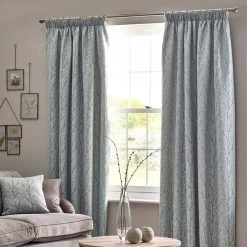 Duck Egg Blue Sienna Pencil Pleat Curtain Pair