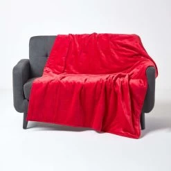 Red Velvet Quilted Throw