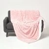 Blush Pink Geometric Triangle Velvet Throw