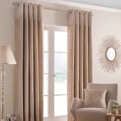 Champagne Nova Eyelet Curtain Pair