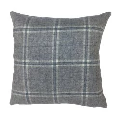Blue Woven Check Tartan Cushion Cover
