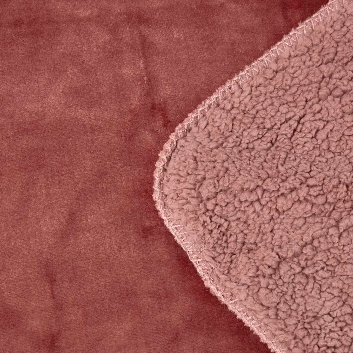 Blush Pink Soft Velvet Fleece Throw - Image 4