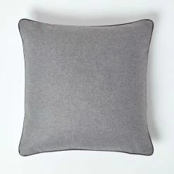 Felt Grey Filled Cushion, 50 X 50 Cm