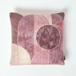 Abstract Geometric Pink Filled Cushion, 45 X 45 Cm