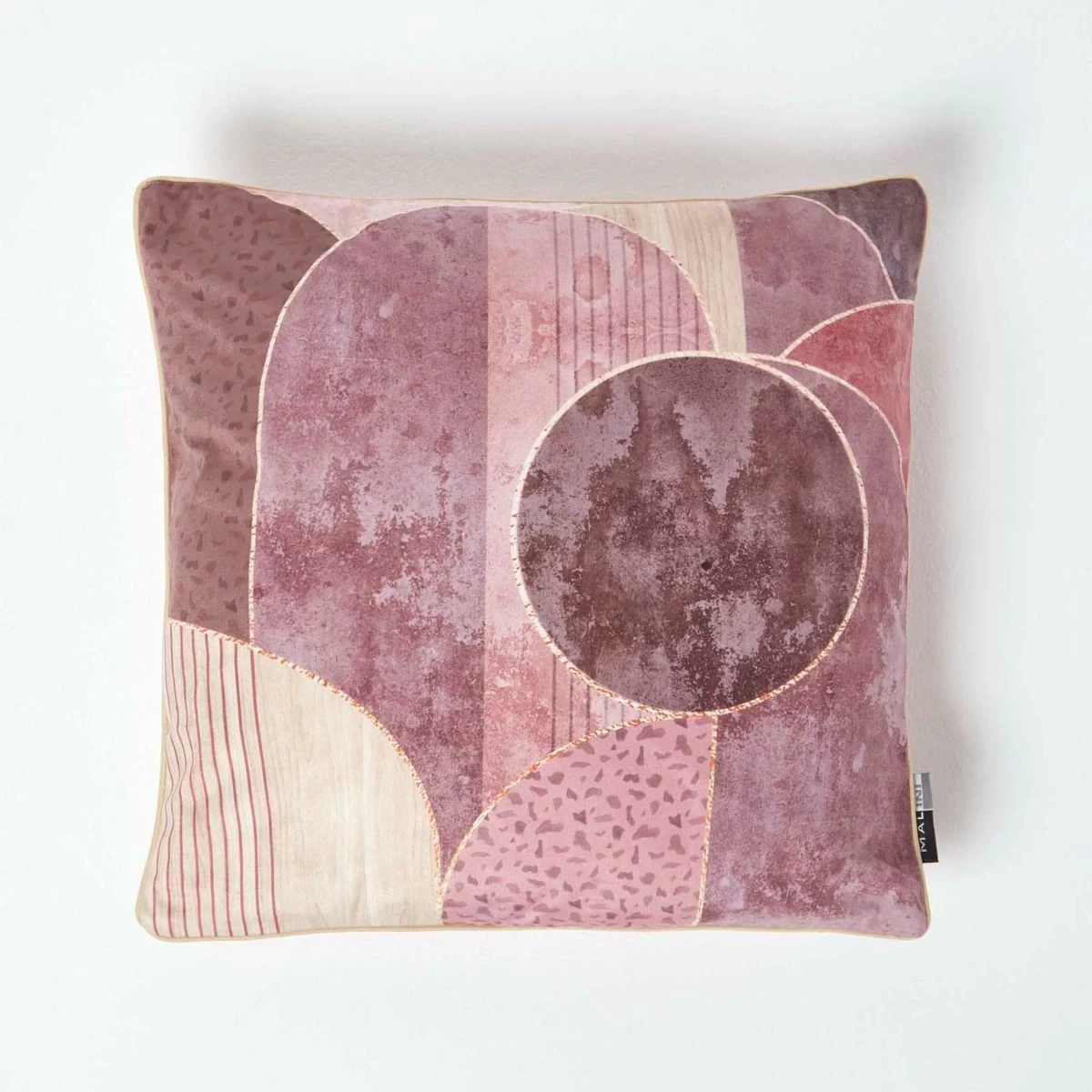 Abstract Geometric Pink Filled Cushion, 45 X 45 Cm