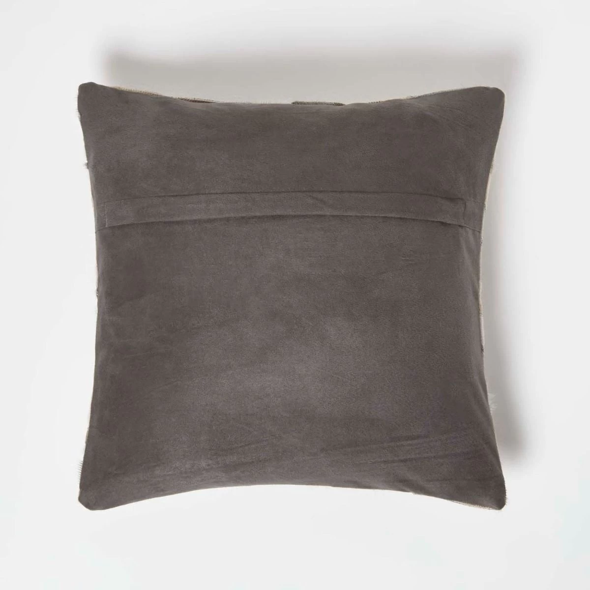 Geometric Star Grey Leather Cushion 45 X 45 Cm - Image 3