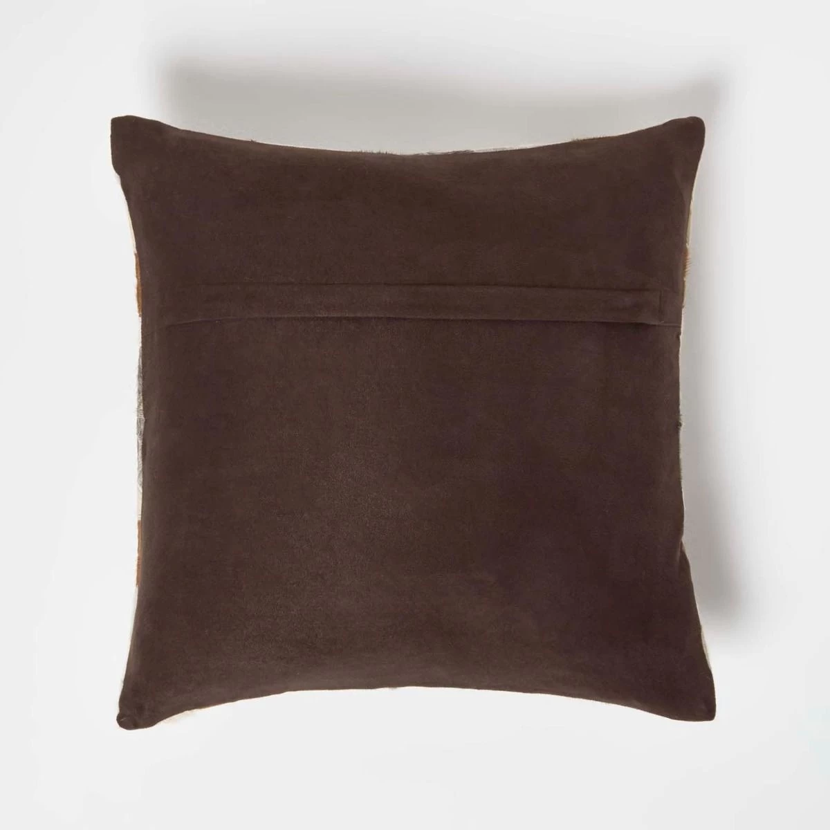 Geometric Star Brown & Cream Leather Cushion 45 X 45 Cm - Image 3