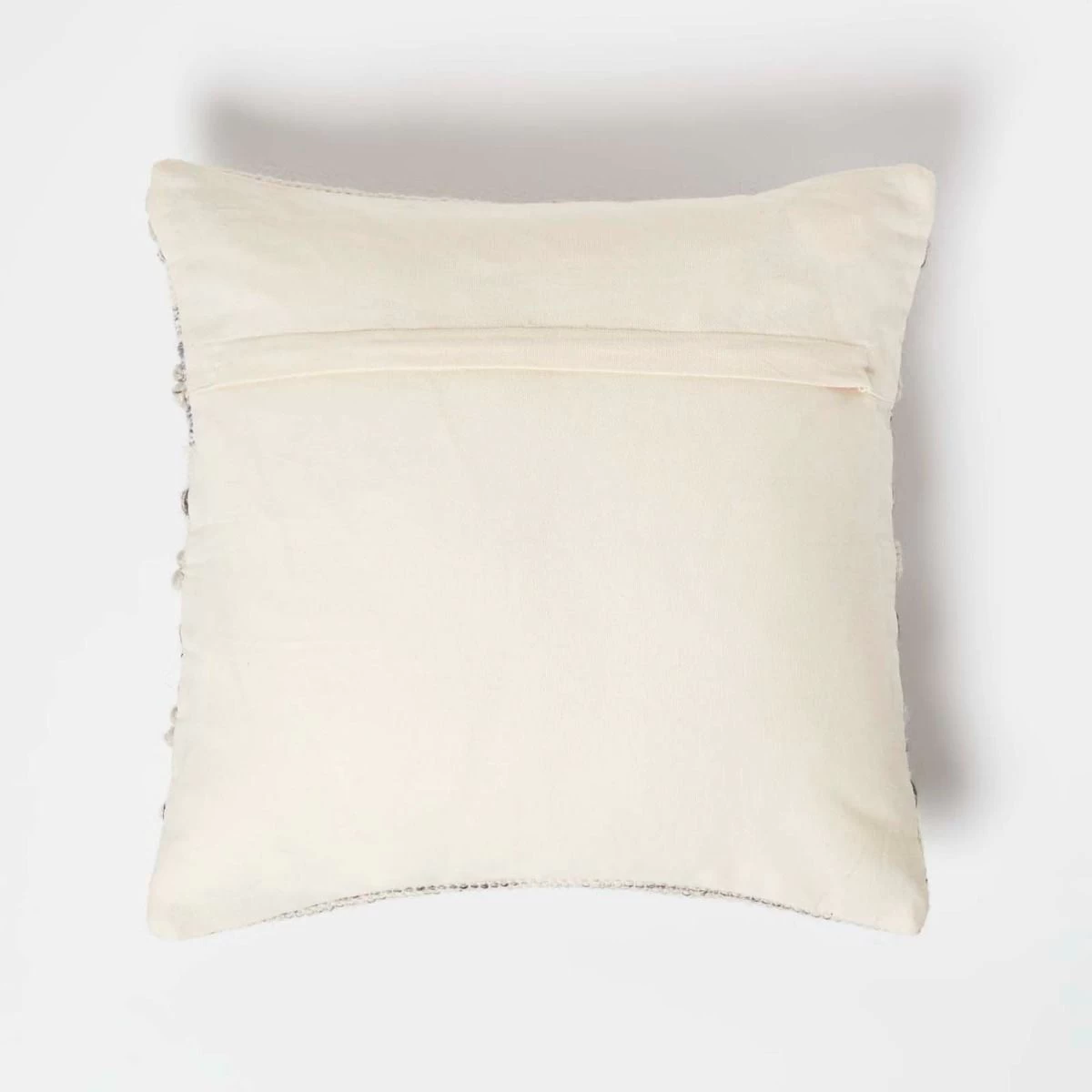 Fyn Handwoven Braided Beige & Grey Kilim Cushion 45 X 45 Cm - Image 3