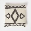 Koba Handwoven Traditional Black & Cream Cushion 45 X 45 Cm