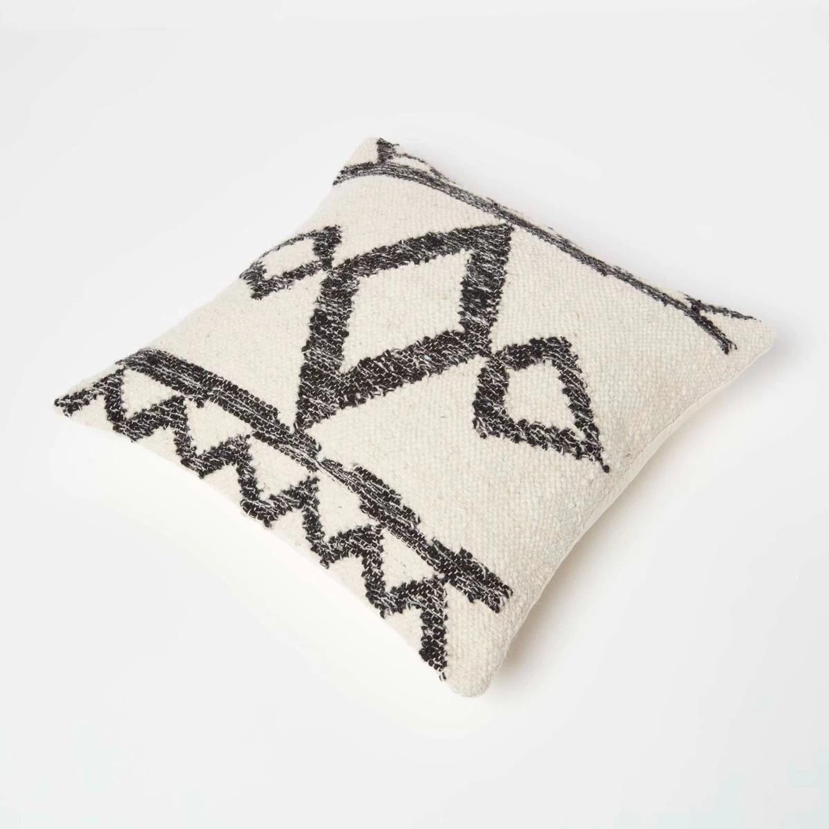 Koba Handwoven Traditional Black & Cream Cushion 45 X 45 Cm - Image 5