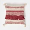 Zadar Handwoven Fringed Red Kilim Cushion 45 X 45 Cm