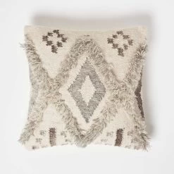 Alta Handwoven Tufted Beige Kilim Cushion 45 X 45 Cm