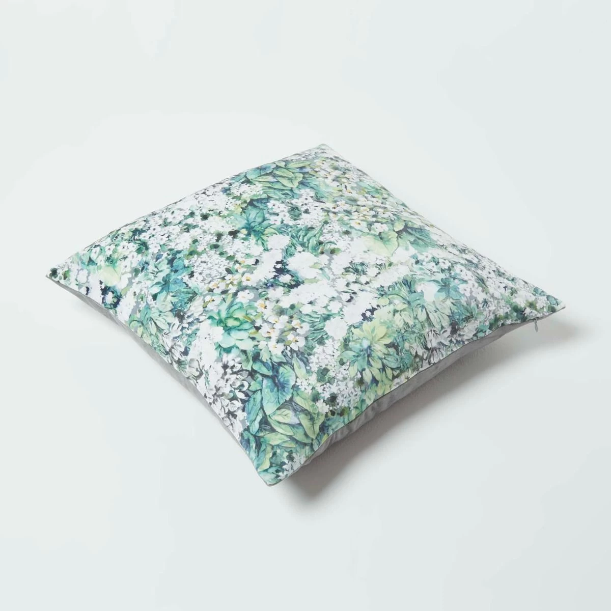 Floral Garden Green Velvet Filled Cushion 46 X 46 Cm - Image 5
