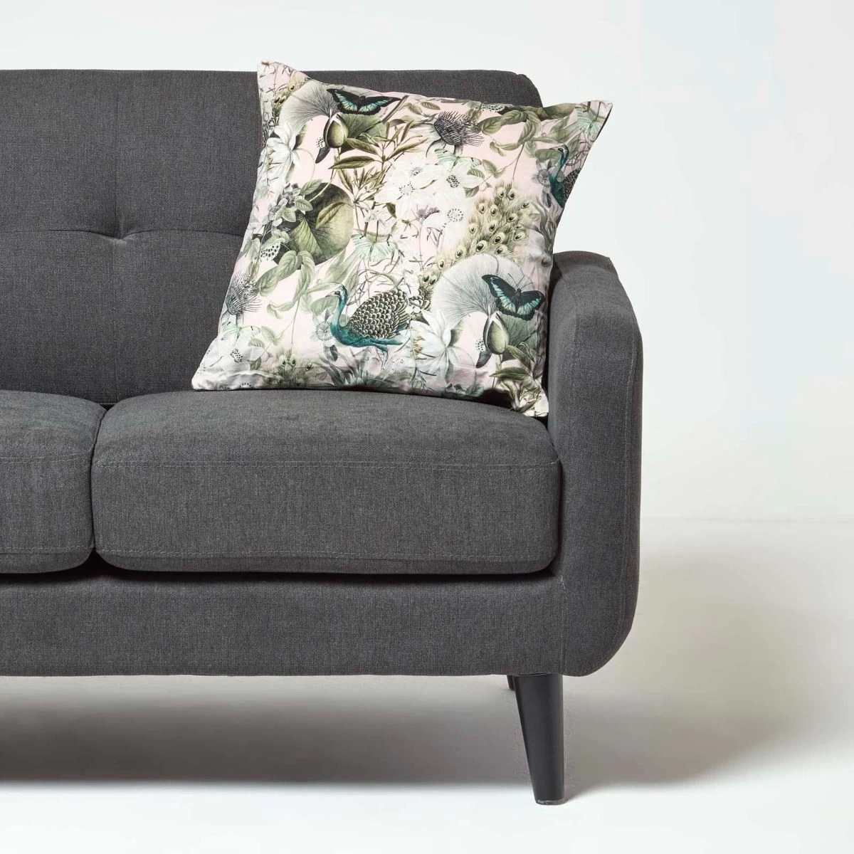 Floral Butterfly Garden Pink Velvet Filled Cushion 46 X 46 Cm - Image 3