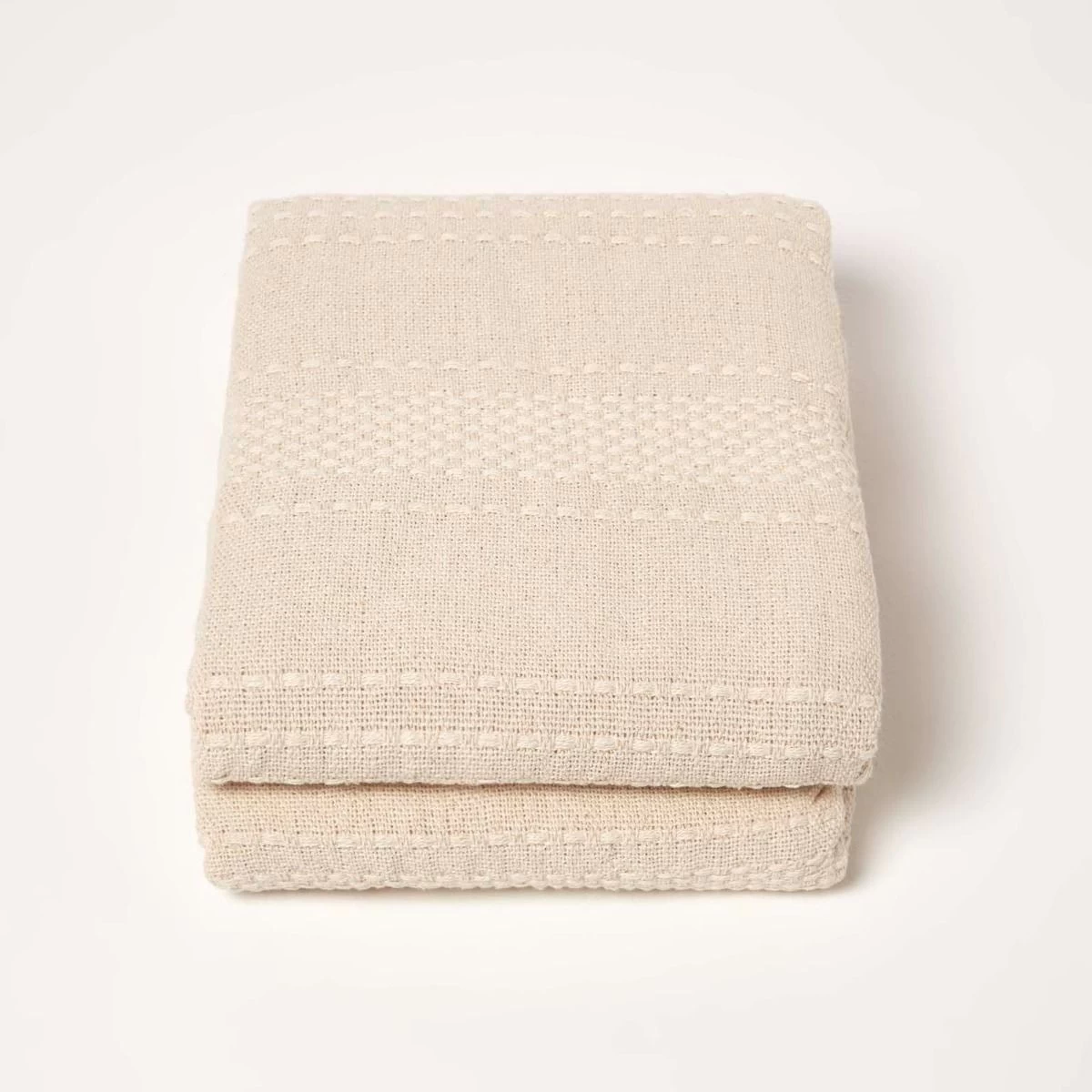 Kashi Natural Cotton Throw With Tassels - Image 2