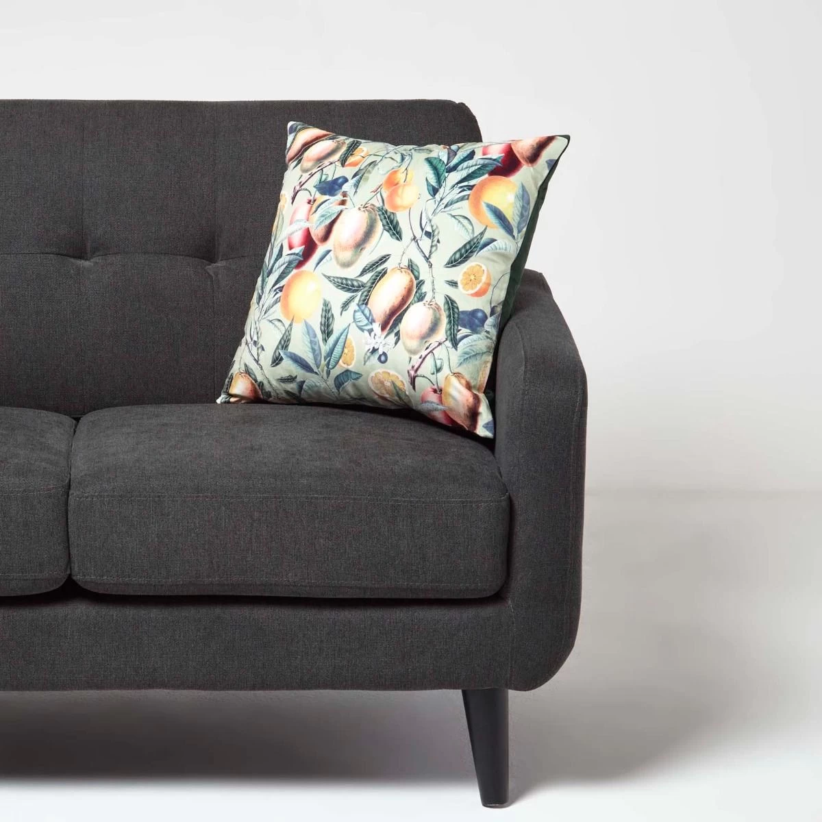 Mango Tree Green Filled Velvet Cushion 46 X 46 Cm - Image 2