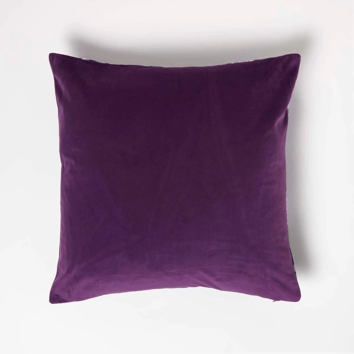 Floral Midnight Garden Purple Filled Velvet Cushion 46 X 46 Cm - Image 3